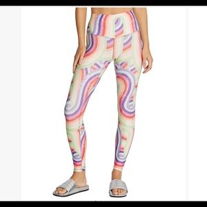 NWT Wildfox size small abstract rainbow leggings